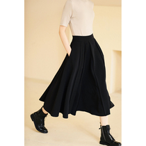 Miss Harteeth 22 Spring new retro temperament High waist up Slim Scribe Slim Black Dress Half Body Dress Child