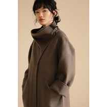 Miss Hateeth Miss Chen Ai Jiajon exclusive full wool handmade custom irregular profile-shaped bifacial great coat and coat woman