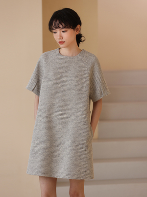 taobao agent Spring genuine woolen woven dress, trend of season, suitable for teen