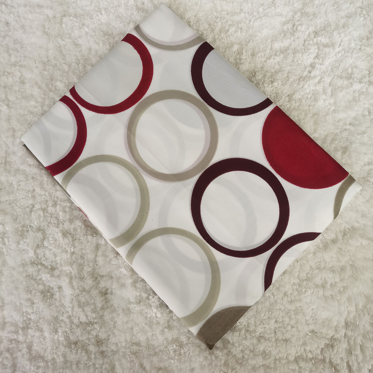 Foreign Trade Mildew Resistant Waterproof Speed Dry Polyester Fiber Cloth Bath Curtain Red Cut 180 Width * 180cm