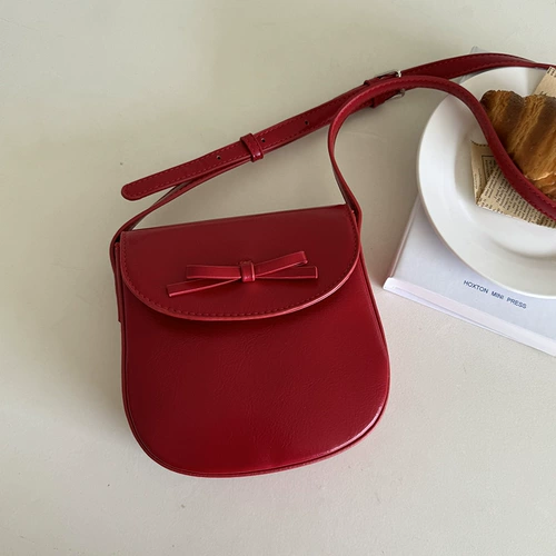 Сексуальная красная барсетка с бантиком, сумка для телефона