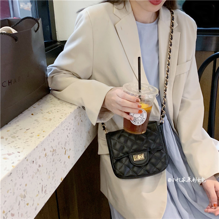 Túi xách nữ 2019 phiên bản mới của Hàn Quốc của túi nhỏ mới Túi Messenger mini hình thoi túi nhỏ đeo vai vuông nhỏ - Túi xách nữ tui xach