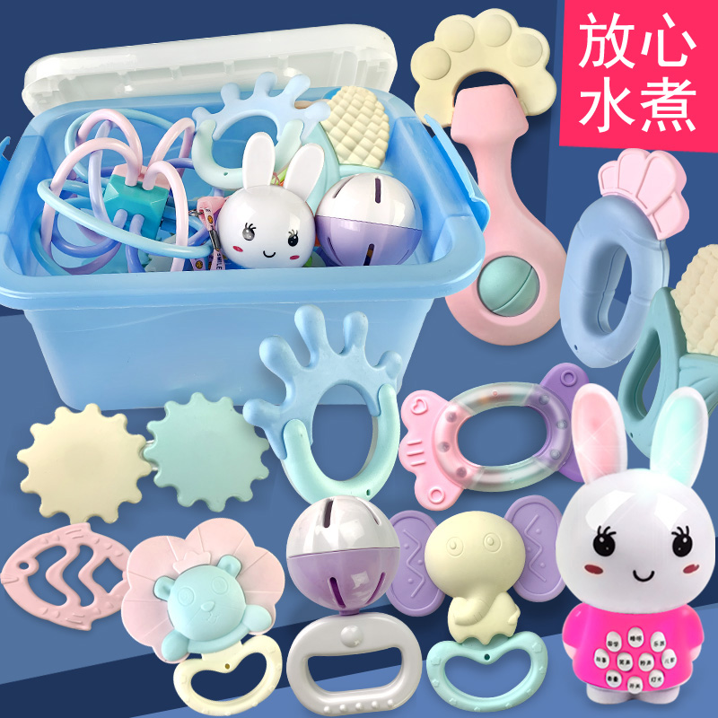 Elle Baby Teething Toy Rattle 3-6-12 Months Toddler 0-1 Years Old Baby Grabbing Ball Educational Toys