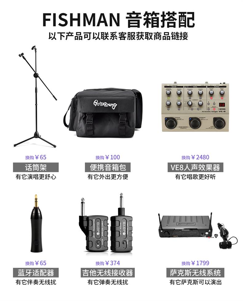 Ngư dân Fishman Loa Lớn mini 60W Đàn guitar acoustic dân gian chơi sạc loa violin - Loa loa loa bookshelf