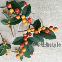 Photography props simulation fruit handmade Berry headwear bag decoration creative supplies Red Bean red fruit fruit