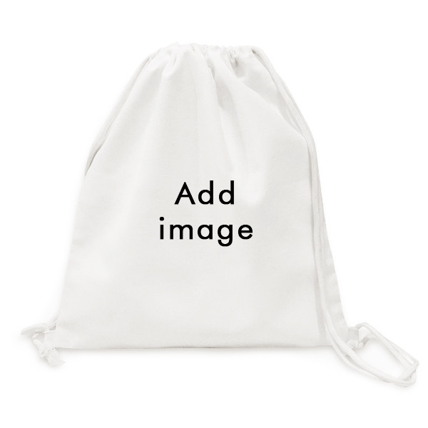 Come to the picture to customize the color printing canvas backpack shopping travel shoulder pull strap drawstring school bag milky white environmental protection gift