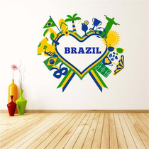 Loving Brazil Boost Brazil Games stickers Bedroom Living Room Decoration Removable transparent Painted Wall Stickers