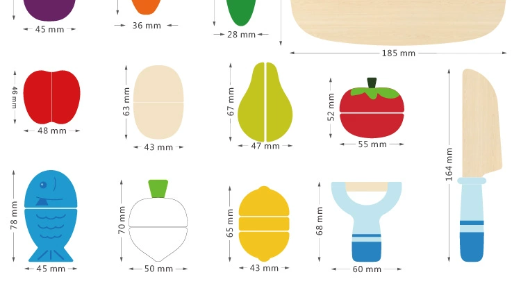 Boby gỗ hộp cắt để xem bé cắt trái cây và rau cắt âm nhạc mô phỏng trẻ em chơi nhà đồ chơi nhà bếp - Đồ chơi gia đình