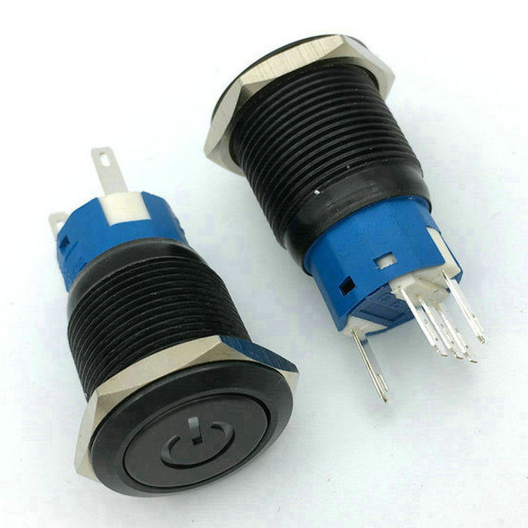 Millennium QN19MM black shell waterproof with lamp metal button Automotive computer retrofit Host shell Access horn switch