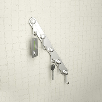 Ouji punch-free space aluminum metal hook row hook Clothing bag hook Bathroom kitchen bathroom door Rear entrance wall