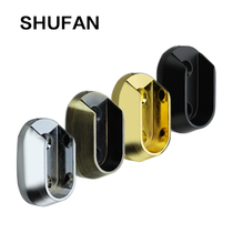 Wardrobe hanging rod fixing hardware accessories Hanging rod bracket flat tube Flange seat Cabinet hanging rod clothing pass bracket crossbar bracket