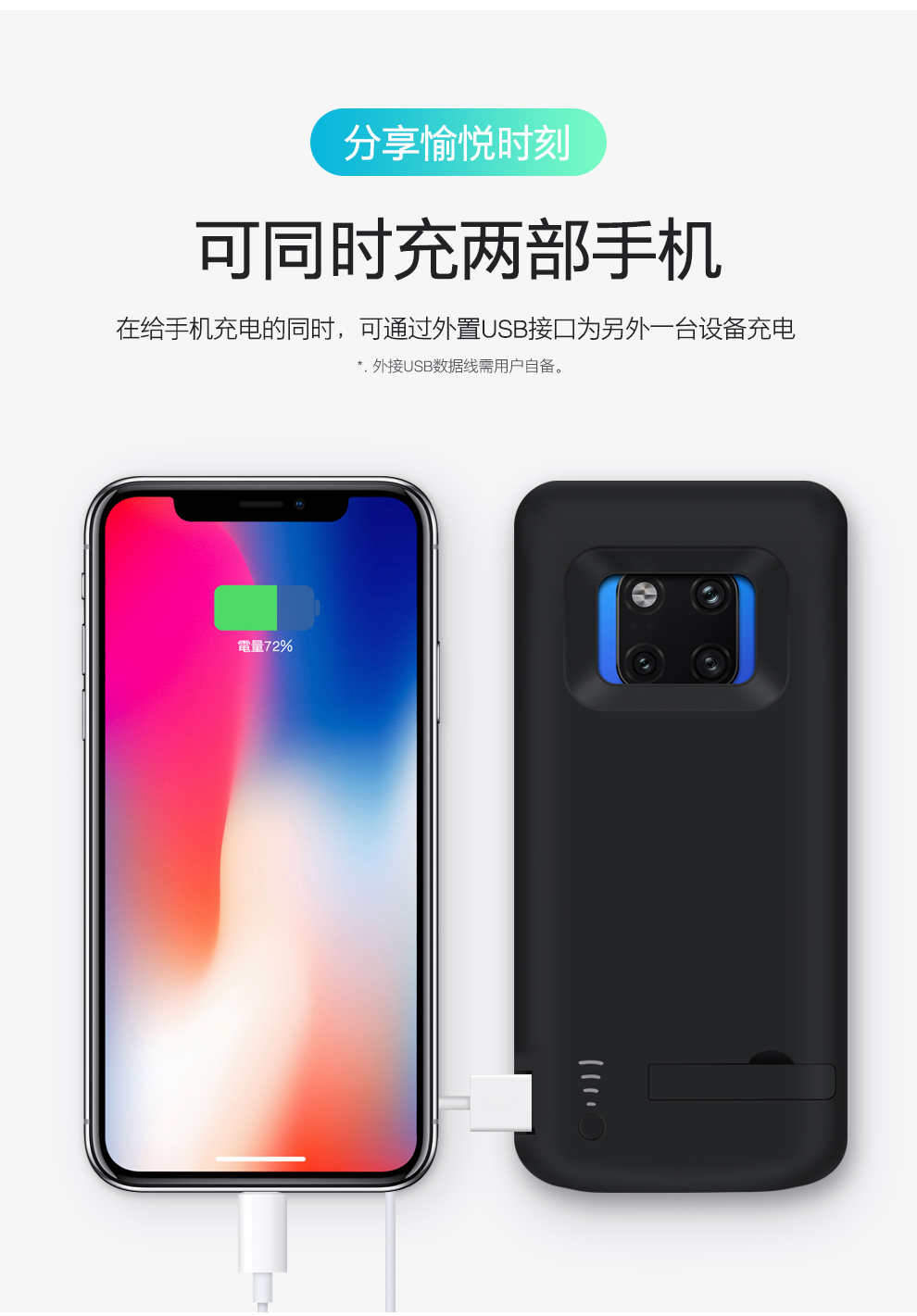 Huawei mate20 / 20pro / 20X kẹp chuyên dụng pin sạc Po điện thoại di động điện vỏ với số lượng lớn - Ngân hàng điện thoại di động sac du phong khong day