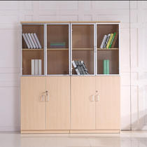 Guangdong Dongguan office furniture board file cabinet 4 door bookcase high - end locker with lock and landing