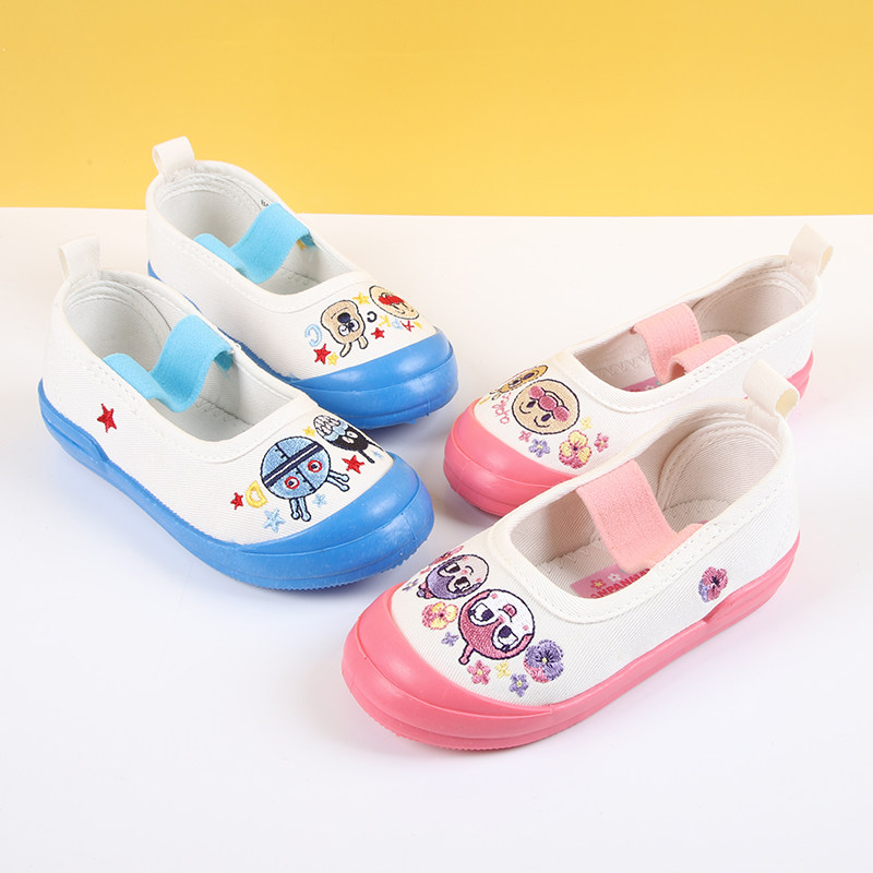 Japanese bread anpanman children canvas shoes Girls children baby cartoon kindergarten indoor shoes One pedal cloth shoes
