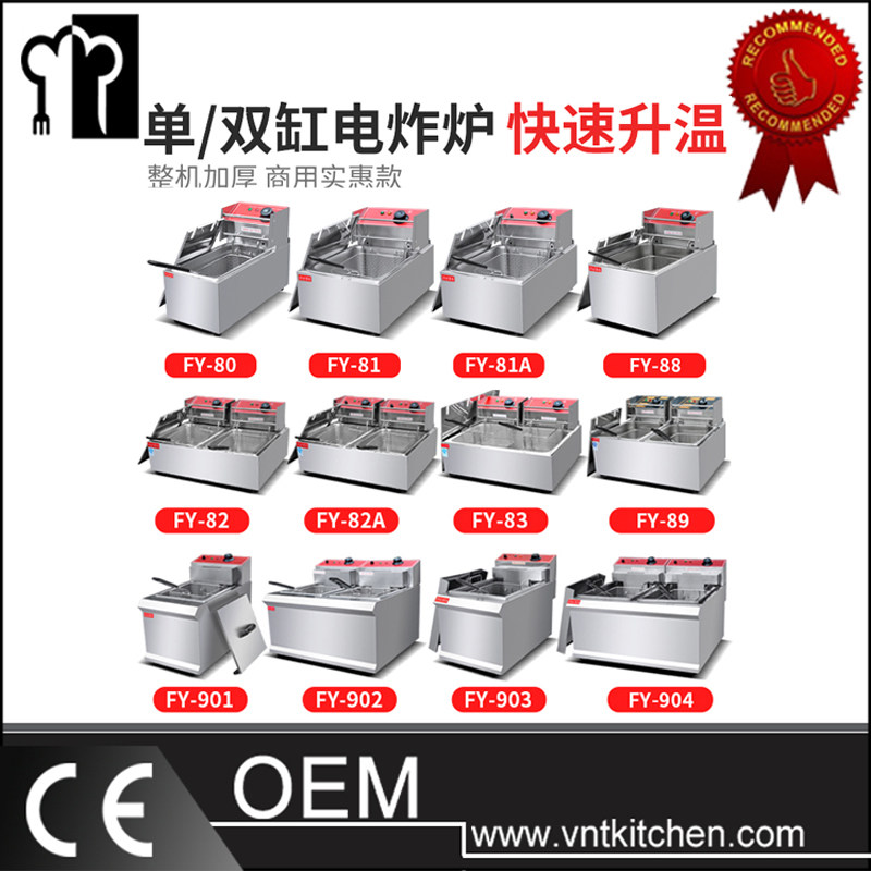 Jay 100 million Fryer Furnace Commercial Single Cylinder Twin-Cylinder Twin Griddle Fryer With Limited Temperature Instrumental Electric Fryer Fryer Fried Chicken Fries Machine