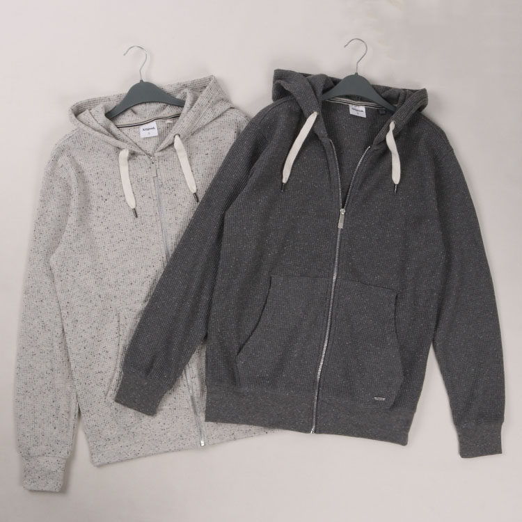 Rare thickened waffle la chain shirt loose casual breathable hooded sweatshirt spring and autumn versatile jacket menswear