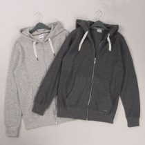 Rare thickened Huffg zipped shirt loose casual breathable Lianhood sweatshirt spring autumn 100 lap jacket mens clothing