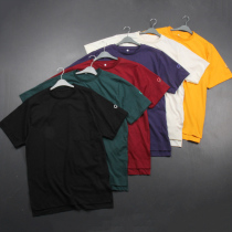 Quality is really good trend OVERSIZE street hip hop heavy T-shirt cotton loose short sleeve round neck mens