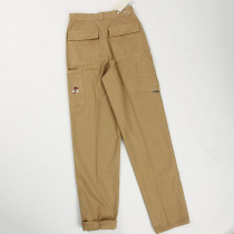 Overalls khaki pants cotton Korean fashion handsome fine-grained trousers thick wear-resistant loose casual pants mens pants