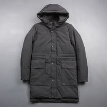 Winter clothing thick warm white duck down jacket long handsome trend hooded loose size jacket mens clothing