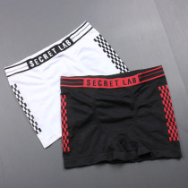95%nylon high stretch mens underwear incognito sexy mid-high waist boxer shorts four-corner underpants shorts head men