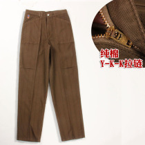 Handsome style British style spring and autumn cotton wide stripes business gentleman loose casual versatile trousers mens pants