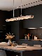 Italian-Style Light Luxury Linear Dining Room Chandelier, German Designer Creative Linear Ice Silk Glass Dining Table Island Lamp