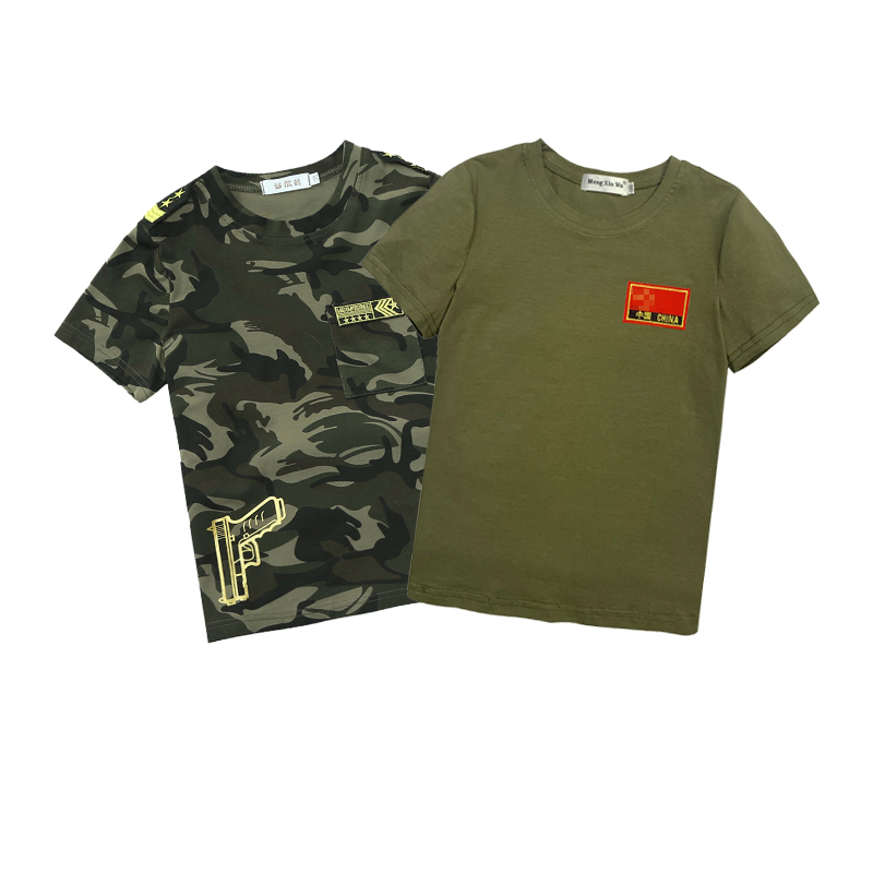 Military Style Camouflage T-Shirt for Men and Women, Short-Sleeved, Round-Neck, Slim-Fit, Casual Top, Quick-Drying for Summer