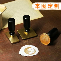 WEEK BAR retro brass decoration postmark crystal glue custom hand account seal DIY hand account seal