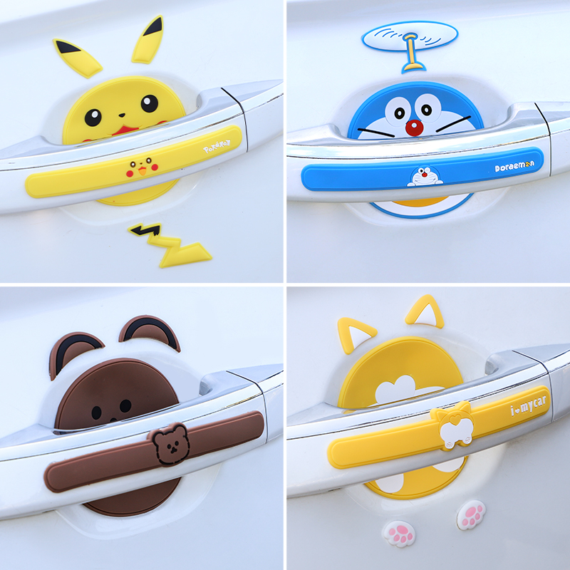 Car door anticollision strip handle door bowl sticking handle invisible anti-scraping protection adhesive universal painted face protective adornment-Taobao