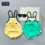 Quần áo trẻ em Xiêm cotton mùa hè sling trẻ sơ sinh 0-3 tháng 6 nam và nữ bé tam giác romper romper 12 - Áo liền quần sleepsuit trẻ em