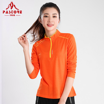 Outdoor ice silk quick-drying T-shirt womens elastic sports large size breathable perspiration loose running fitness top mens customization