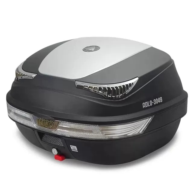 Aidile 3049 New Motorcycle Tail Box 49L Extra Large Capacity Storage Box with Soft Backrest and Lining