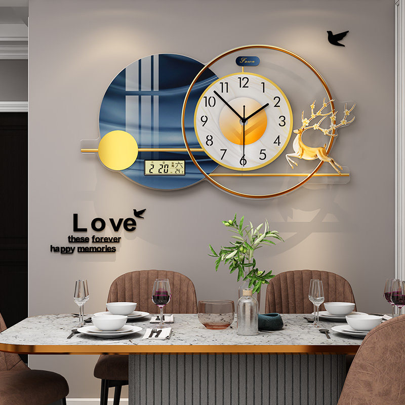 Modern minimalist dining room wall decorated creative living room TV background wall hanging piece light luxury red wall