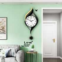 Clear cabin hanging bell passenger light extravagant net red hall home timepiece modern minimalist creative restaurant Nordic mute clock hanging wall