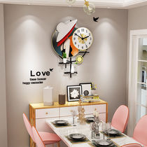 Clear Barn Hung Clock Living Room Home Watch Modern Minima Creative Restaurant Net Red Muted Clock