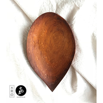 Wood feast Wood solid wood leaf fruit plate Handmade tea ceremony Wooden Japanese Nordic corner storage plate tray