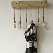 Log hook wall hanging coat hook Solid wood creative Nordic real branch hanger Home decoration Solid wood wall hanging