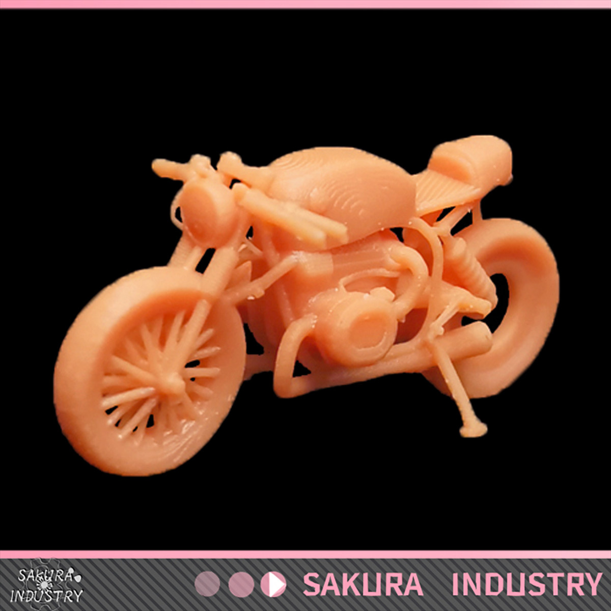 Sakura Heavy Industries 1:64 Motorcycle Model BMW R100 Concept Car BMW R100 Concept Car White Model