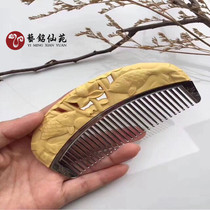 Yellow Poplar Wood Engraving Handmade Art Comb Yellow Poplar Gift Comb Silver Comb 8 Optional Gift Box Dress