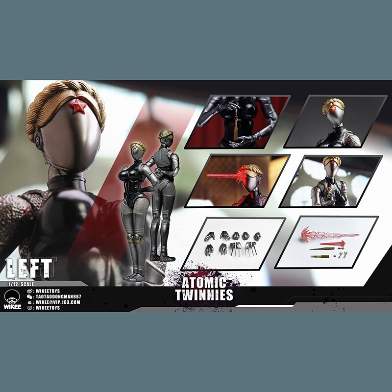 In Stock Wikeetoys Atomic Heart Twin Dancer Female Robot 1/12 Action Figure