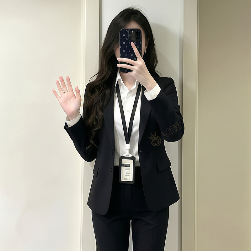 Suit Set for Petite Women, Professional Jacket, College Student, Civil Servant, Business Formal Wear, Host, Sales Workwear