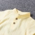 Quần áo tam giác bé mùa hè mỏng phần cotton ngắn tay bé jumpsuit quần áo bé mùa hè quần áo leo núi dễ thương - Áo liền quần