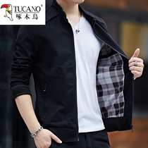 Woodpecker big-name counters spring and autumn mens jacket tooling casual thin section spring windbreaker denim jacket male