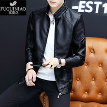 Rich Gui Bird Special Cabinet Genuine Leather Clothing Clothing Casual Spring Autumn Middle-aged Father Thin Autumn Jacket Locomotive Leather Jacket