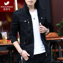 Fugui Bird Special Cabinet Big Card Mens Clothing Spring Dress Tooling Denim Jacket Spring Autumn Slim Fit Jacket Spring Wind Jersey Man