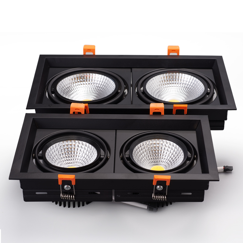 LED double head bile bulb cob square lighting lamp black and white bean bile lamp clothing store smallpox ceiling