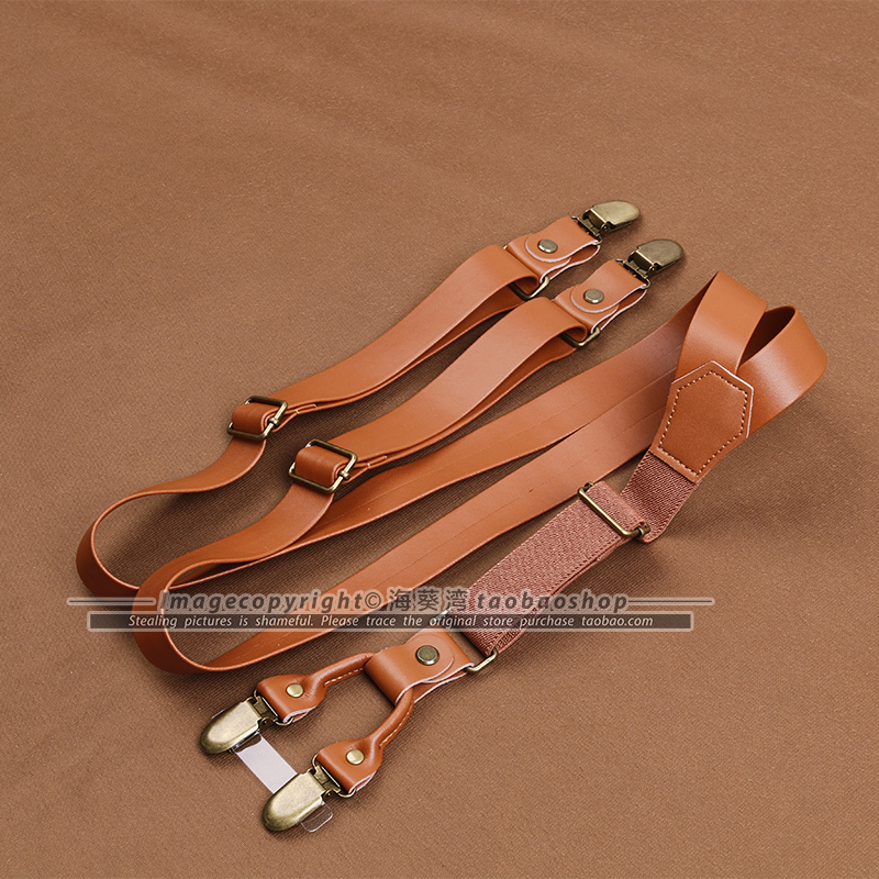 Soft Surface Comfortable Suspenders Turns into Overalls in Seconds, Fashionable Single Product Suspenders Clip to Prevent Falling Off Pants, 2.5 Clip Suspenders Adjustment