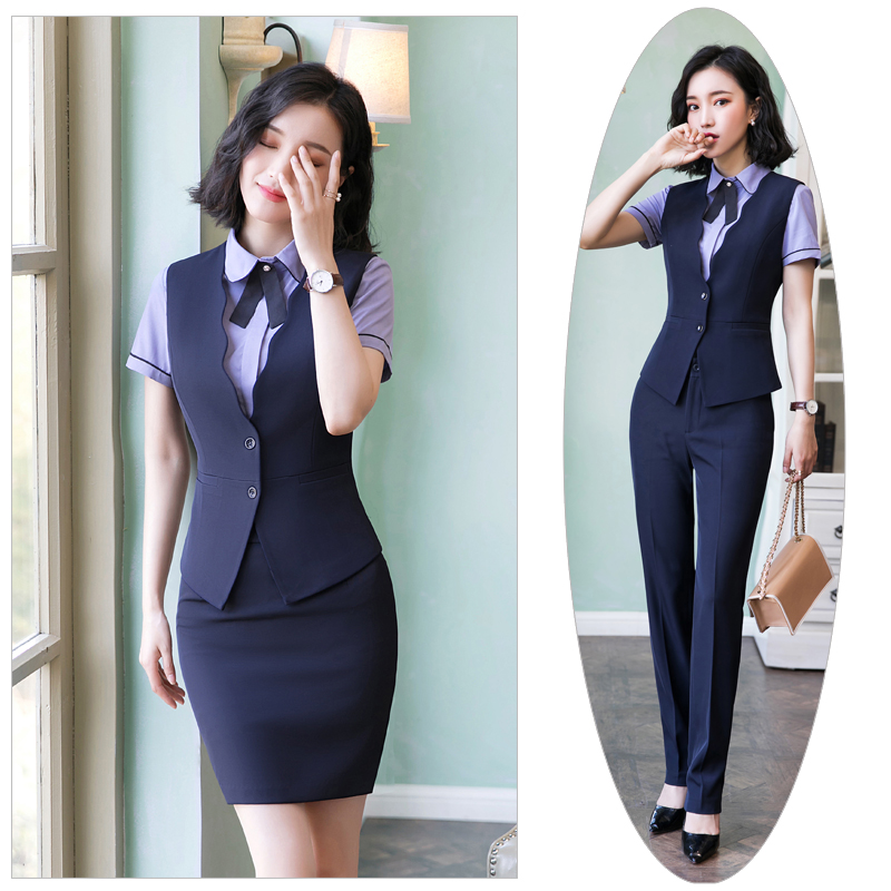 Air attendant uniform professional suit beauty suit work dress female three pieces of new OL clothing beauty salon