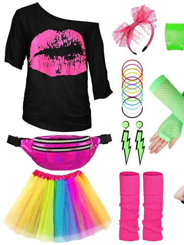 1980 макияж танцевальный карнавал T -Fance Fancy Party Part Costume Accessorie